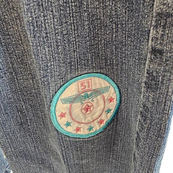 Neeso Y2K Patch Jeans Medium Wash Size 16 - Picture 10 of 10